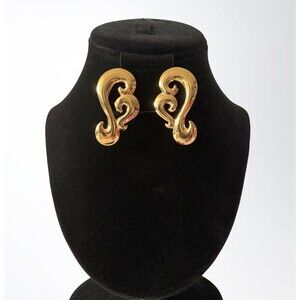 Vintage Golden Hues Collection Goldtone Scrollwork Earrings | Avon Collectible